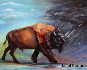Buffalo Facing The Storm