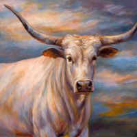 Long Horn At Dusk